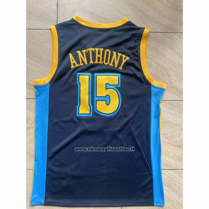 Maglia Denver Nuggets Carmelo Anthony #15 Mitchell & Ness 2006-07 Blu